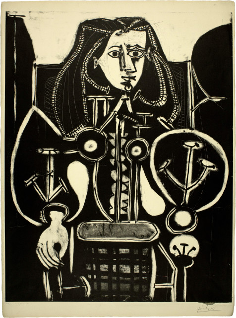 Pablo Picasso、FEMME DANS UN FAUTEUIL、画集画 Pablo Picasso | Femme dans un fauteuil (Woman in an armchair