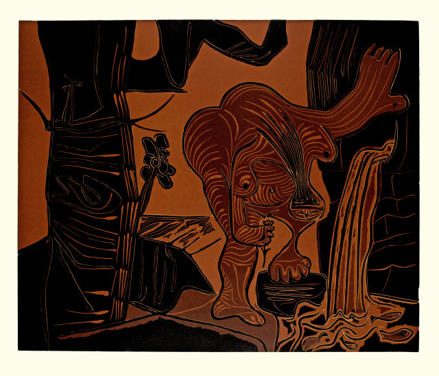 Pablo Picasso : Femme à la source, Mougins, 20 April 1962
