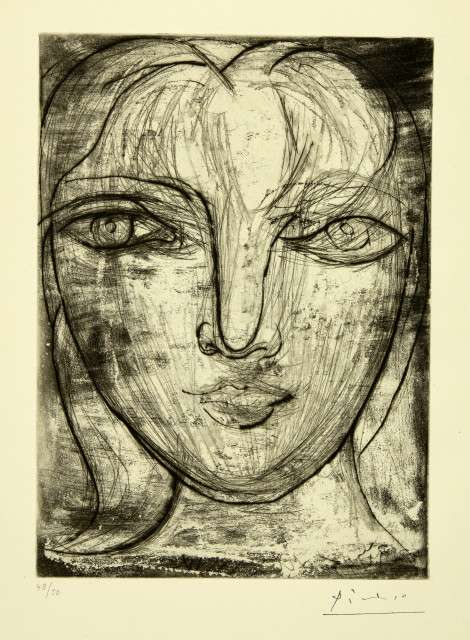 Pablo Picasso : Portrait de Marie-Thérèse de face, Paris, 4 February 1934