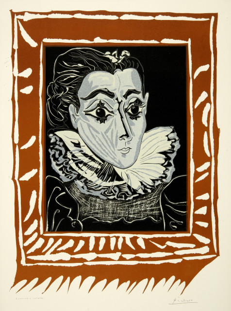 Pablo Picasso  : Portrait de Jacqueline à la fraise , Mougins, 10 April 1962