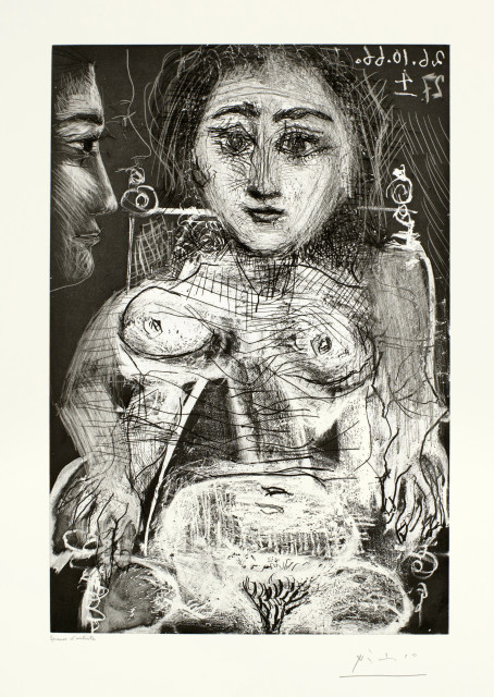 Pablo Picasso : Portrait de Jacqueline au fauteuil, Mougins, around 26 October 1968