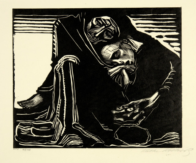 Käthe Kollwitz  : Tod mit Frau im Schoss , Winter 1920/1921