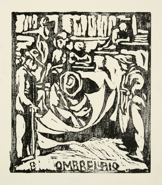 Giovanni Giacometti : L'ombrellaio - Der Schirmflicker, Circa 1920