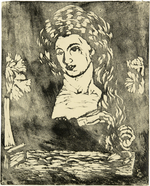 Giovanni Giacometti : Toeletta della sera II -Portrait Annetta ..., 1911