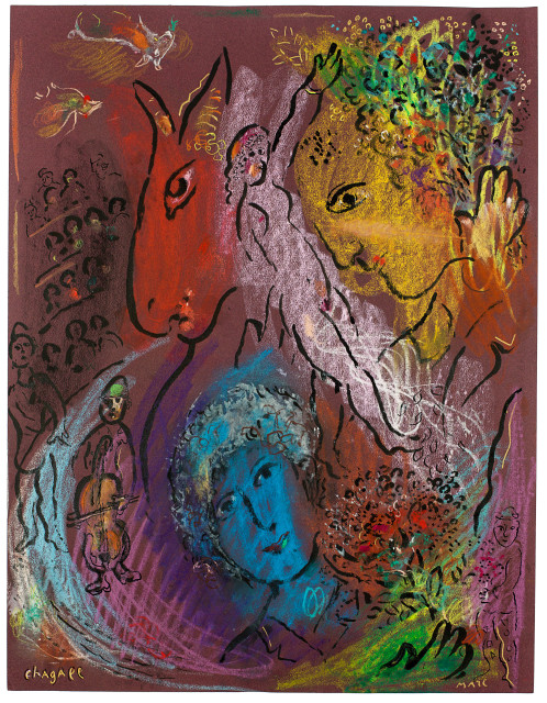 Marc Chagall : Rencontre au cirque, circa 1970