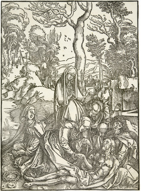 Albrecht Dürer : Die Beweinung Christi, 1497-1500