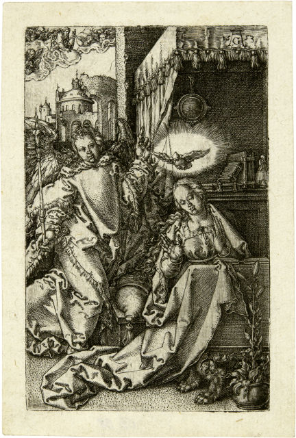 Heinrich Aldegrever  : Maria Verkündigung , 1553