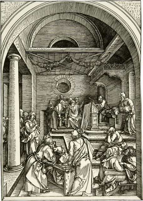 Albrecht Dürer : Der zwölfjährige Jesus im Tempel, Circa 1503