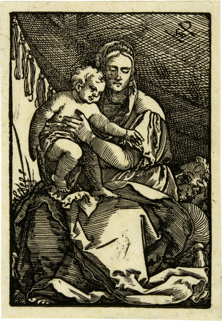 Hans Sebald Beham : Die Heilige Familie unter dem Zelte, Circa 1521