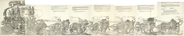 Albrecht Dürer  : Der Grosse Triumphwagen , Konzipiert 1518 bis 1522, erstmals publiziert 1522, gedruckt 1589 