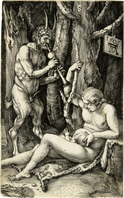 Albrecht Dürer : Satyr und Nymphe (Die Satyrfamilie), 1505