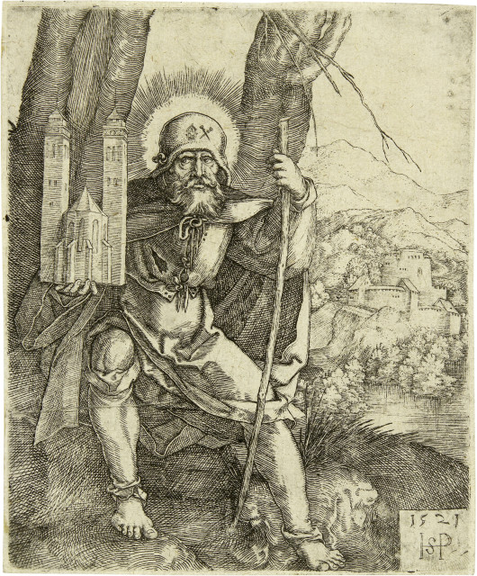Hans Sebald Beham  : St. Sebald , 1521 created, later proof