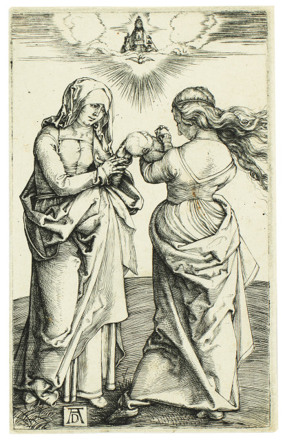 Albrecht Dürer  : Die heilige Anna und Maria mit dem Kinde  ..., Um 1500 