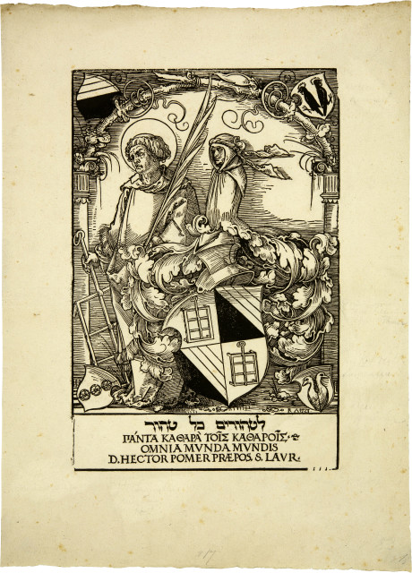 Hans Sebald Beham  : Das Wappen des Hektor Pömer , 1525