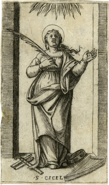 Marc Antonio Raimondi : Die hl. Caecilia. - Die Muse, nach Raphael. -..., Circa 1515