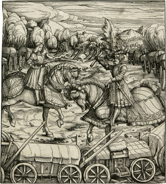 Hans Burgkmair d. Ä.  : Wie der junge weisse König das Aufstellen  ..., From 1510 on