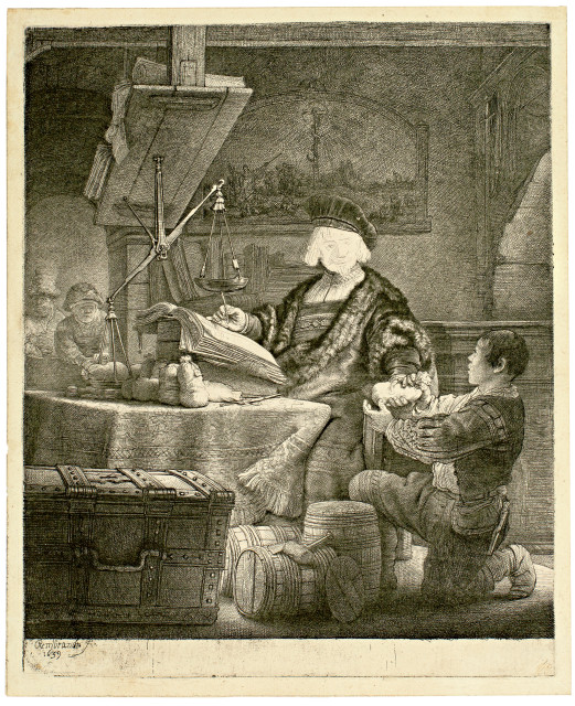 Rembrandt Harmensz. van Rijn : Jan Uytenbogaert, der 'Goldwäger', 1639