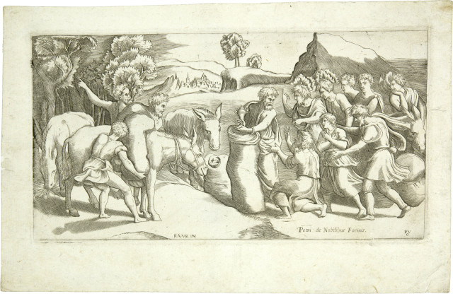 Paulus van Vianen : Die Verteilung von Getreide,  