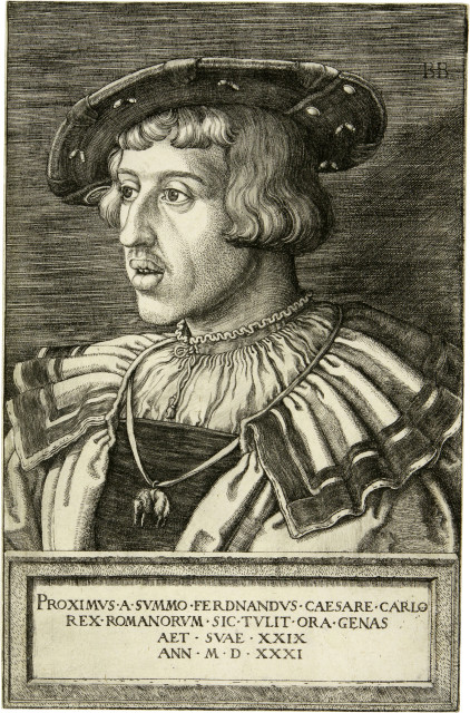 Barthel Beham  : Portrait König Ferdinand I. , 1531