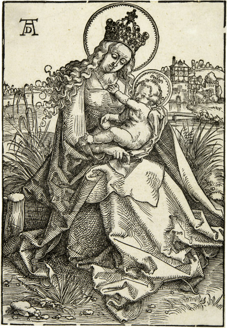 Hans Baldung Grien  : Maria mit dem Kinde auf der Rasenbank , 1505/1507