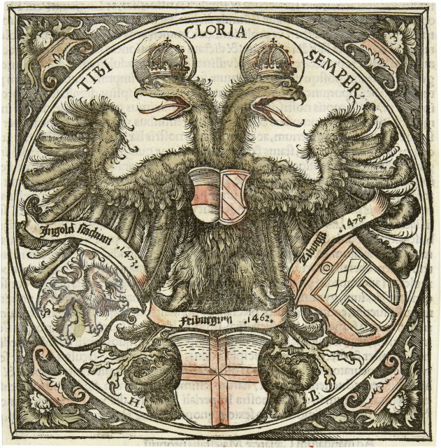 Hans Burgkmair d. Ä.  : Der Reichsadler mit den Wappen der drei  ...,  