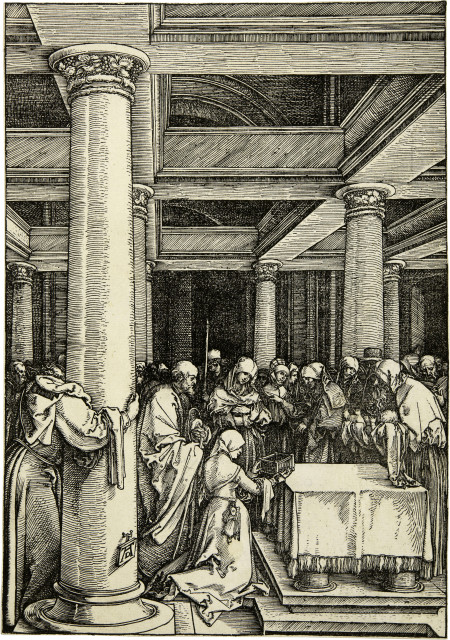 Albrecht Dürer : Die Darstellung im Tempel, Circa 1505
