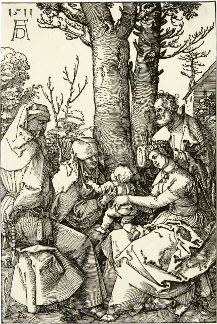 Albrecht Dürer  : Die Heilige Familie mit Joachim und Anna  ..., 1511 
