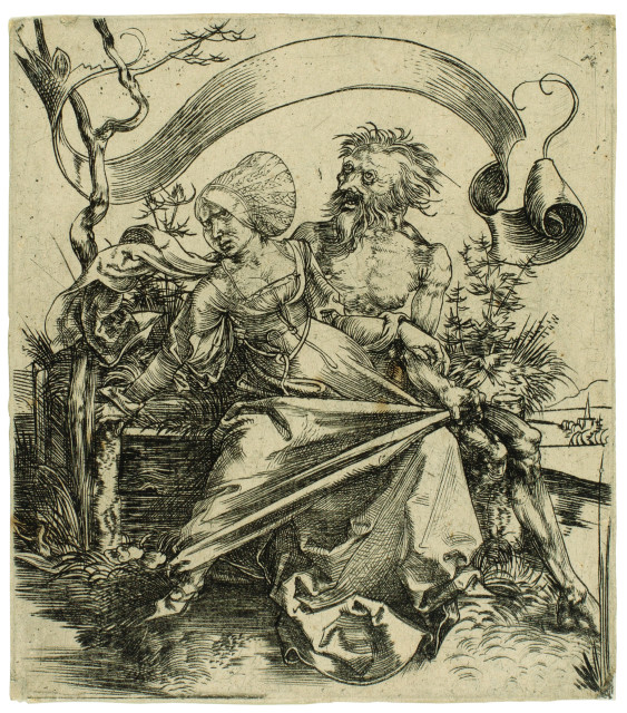 Albrecht Dürer : Junge Frau vom Tode bedroht - Der Gewalttä..., Circa 1495