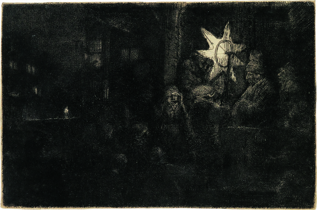 Rembrandt Harmensz. van Rijn : Der Dreikönigsabend - Sternsingen, Circa 1651