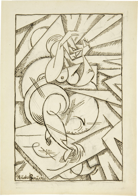 Rudolf Bauer  : Ohne Titel - Trauer , 1912-1917