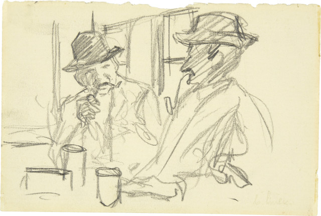 Carl August Liner : Zwei Bauern im Gespräch, 1920