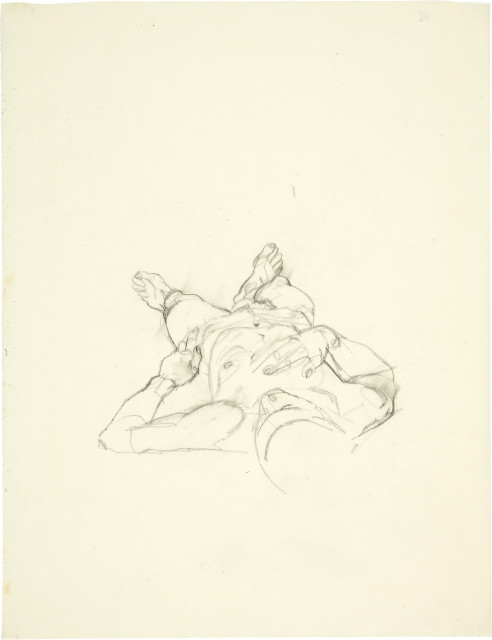Anton Kolig : Liegender Männerakt, Around 1927