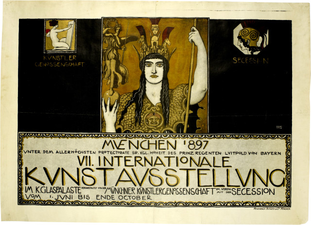 Franz von Stuck  : Plakat Muenchen 1897, VII. Internationale  ..., 1897