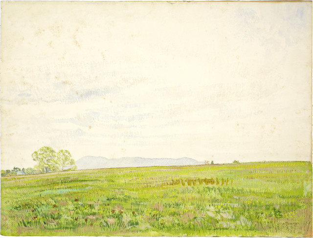 Albert Trachsel : Landschaft mit Baumgruppe bei Genf, Around 1900