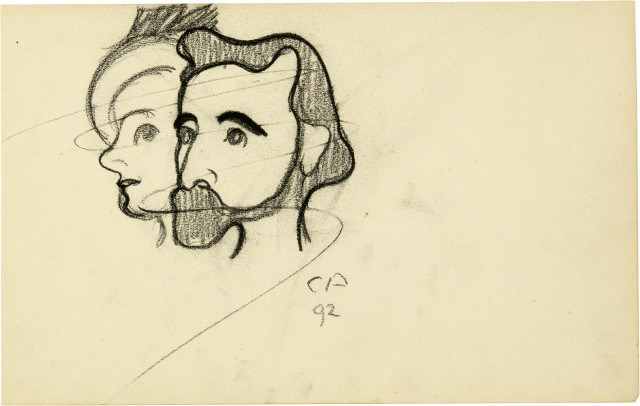 Cuno Amiet : Bildnis von Émile Bernard und seiner ..., 1892