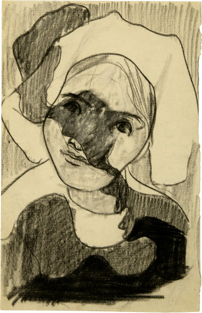 Cuno Amiet : Kopf einer jungen Bretonin, 1892-1894