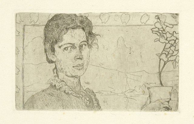 Cuno Amiet : Anna Luder, die zukünftige Gattin des Kü..., Around 1895