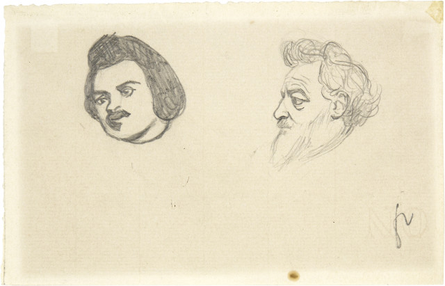 Félix Vallotton : Honoré de Balzac et William Morris, Um 1895