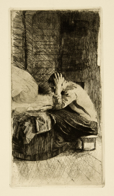 Käthe Kollwitz : Frau an der Wiege, 1897