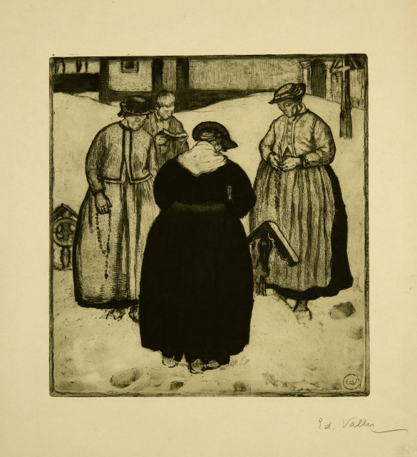 Edouard Vallet : Autour d'une tombe, 1909