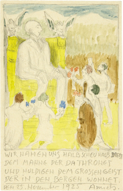 Cuno Amiet : Oscar Miller, auf einem Thron sitzend. ..., 25. November 1925 
