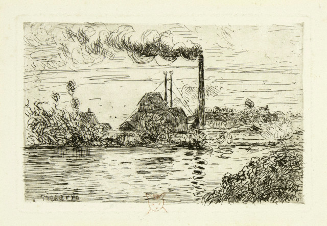 Camille Pissarro : Fabrique à Pontoise, 1874