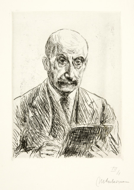 Max Liebermann : Selbstportrait mit dem Hut auf dem Kopf.- ..., 1912-1917