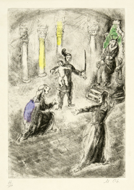 Marc Chagall  : Le jugement de Salomon , 1931-1939/1958