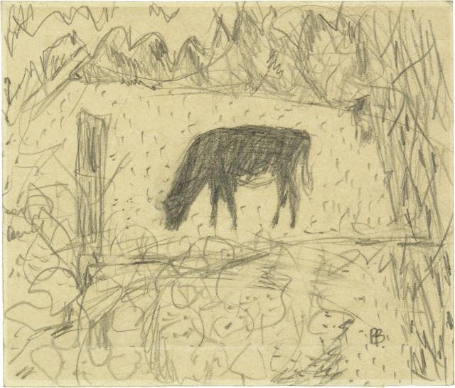 Pierre Bonnard  : Vache dans un pré , Um 1920 