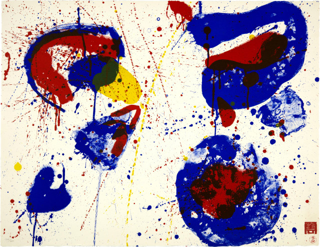 Sam Francis : Hurrah for the Red, White and Blue, 1961