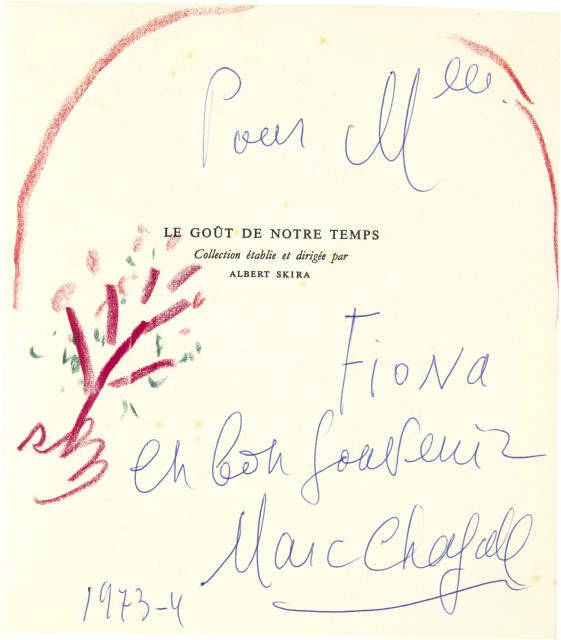 Marc Chagall : Main et bouquet de fleurs, 1973