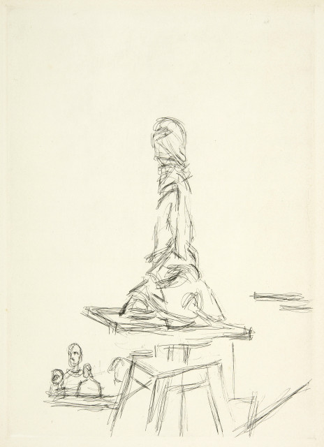 Alberto Giacometti : L'atelier à la sellette I, 1964