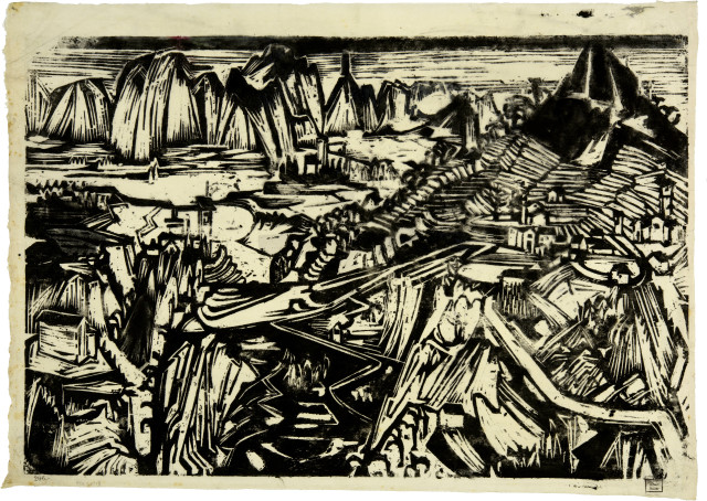 Albert Müller  : Grosse Tessinerlandschaft , 1925