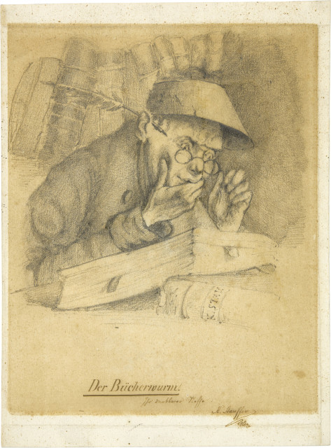 Karl Stauffer-Bern : Der Bücherwurm, Around 1870